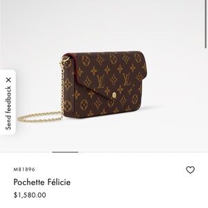 Louis Vuitton Monogram Clutch with Gold Chain